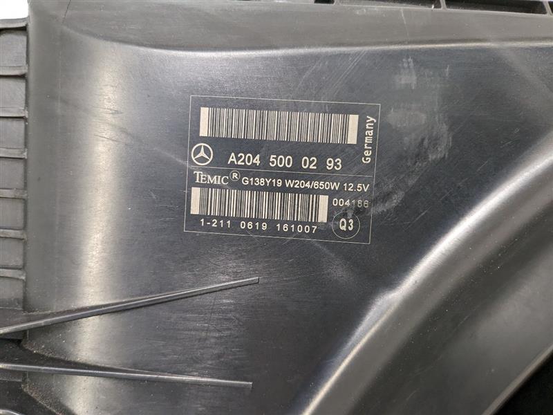 2008 - 2015 OEM MERCEDES BENZ C300 ENGINE RADIATOR COOLING FAN MOTOR ASSEMBLY