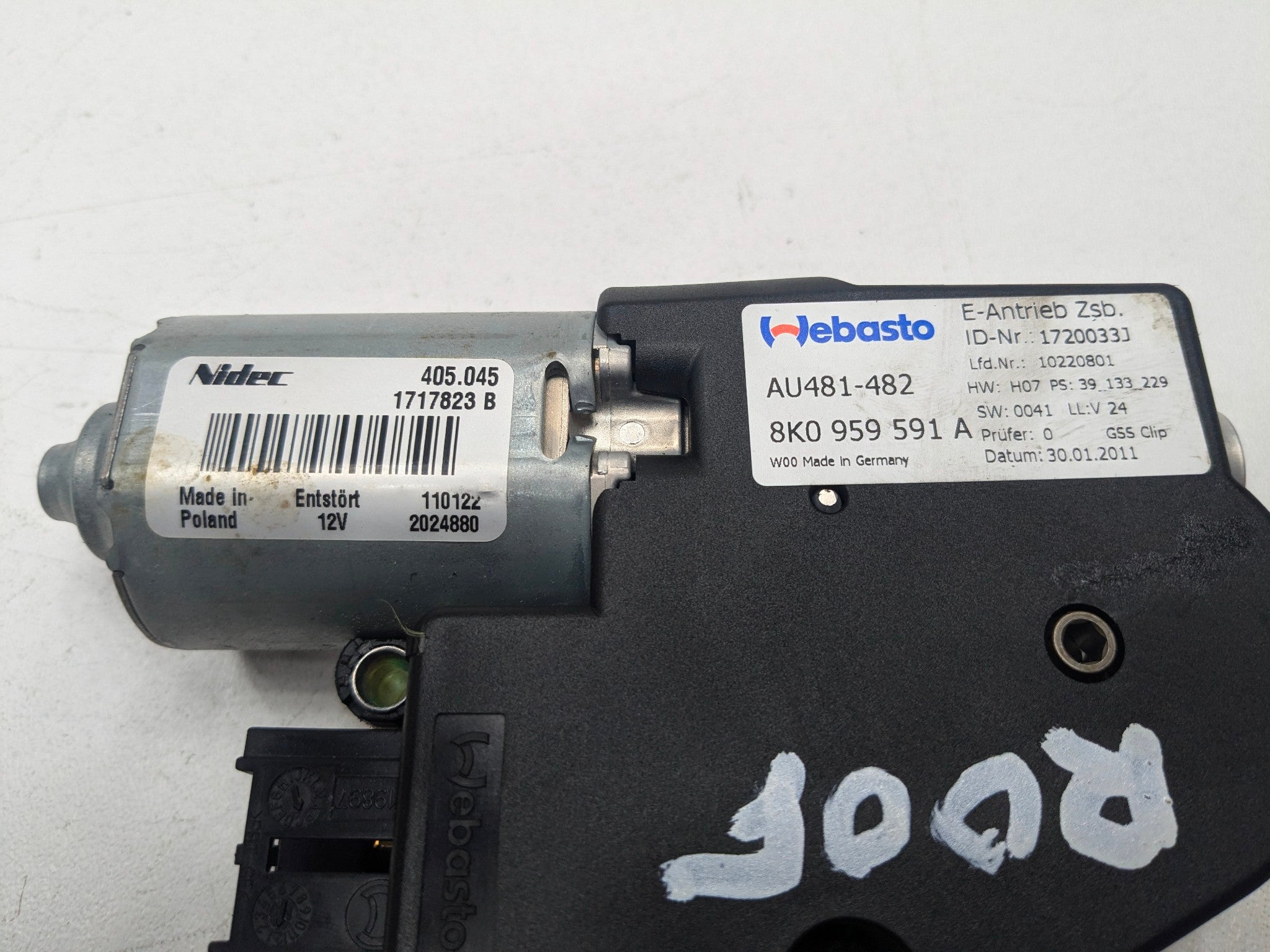 2008 - 2011 OEM AUDI A4 SUN ROOF MOTOR ACTUATOR MODULE