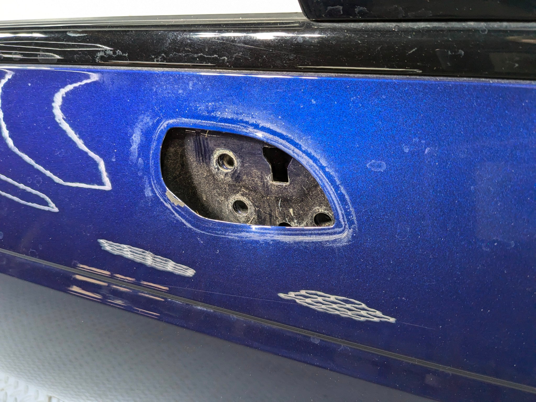 2017 - 2022 OEM AUDI S4 FRONT RIGHT SIDE DOOR SHELL PANEL BLUE ASSEMBLY