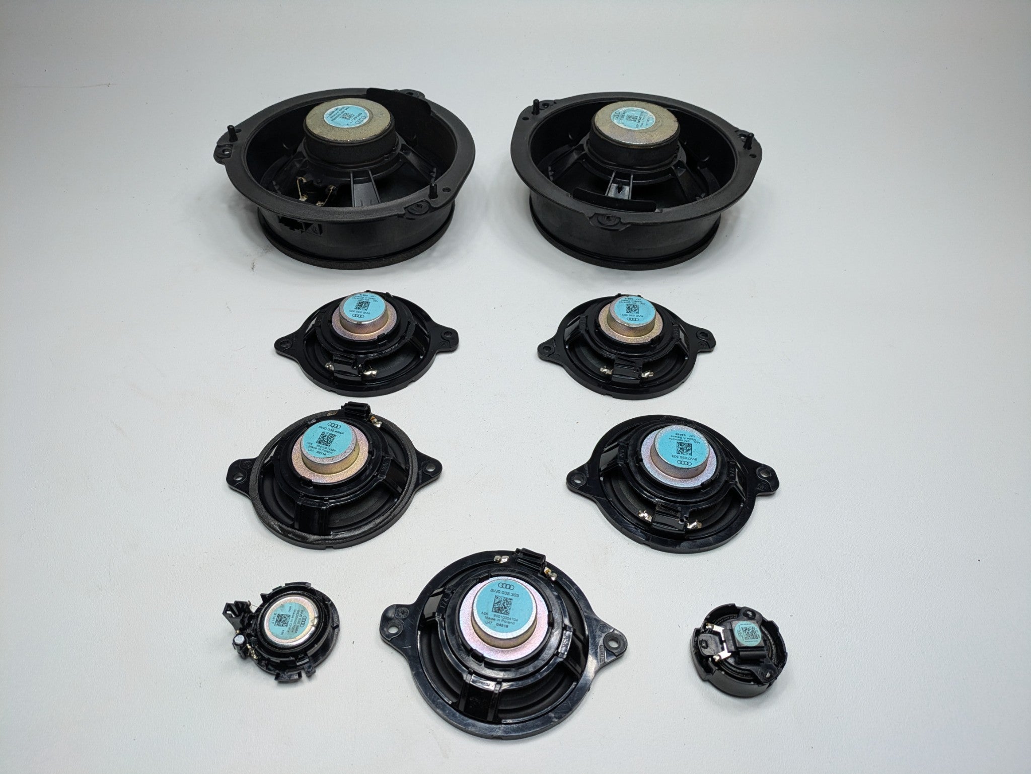 2017 - 2022 OEM AUDI S4 INTERIOR AUDIO SOUND SYSTEM SPEAKER SET OF 9