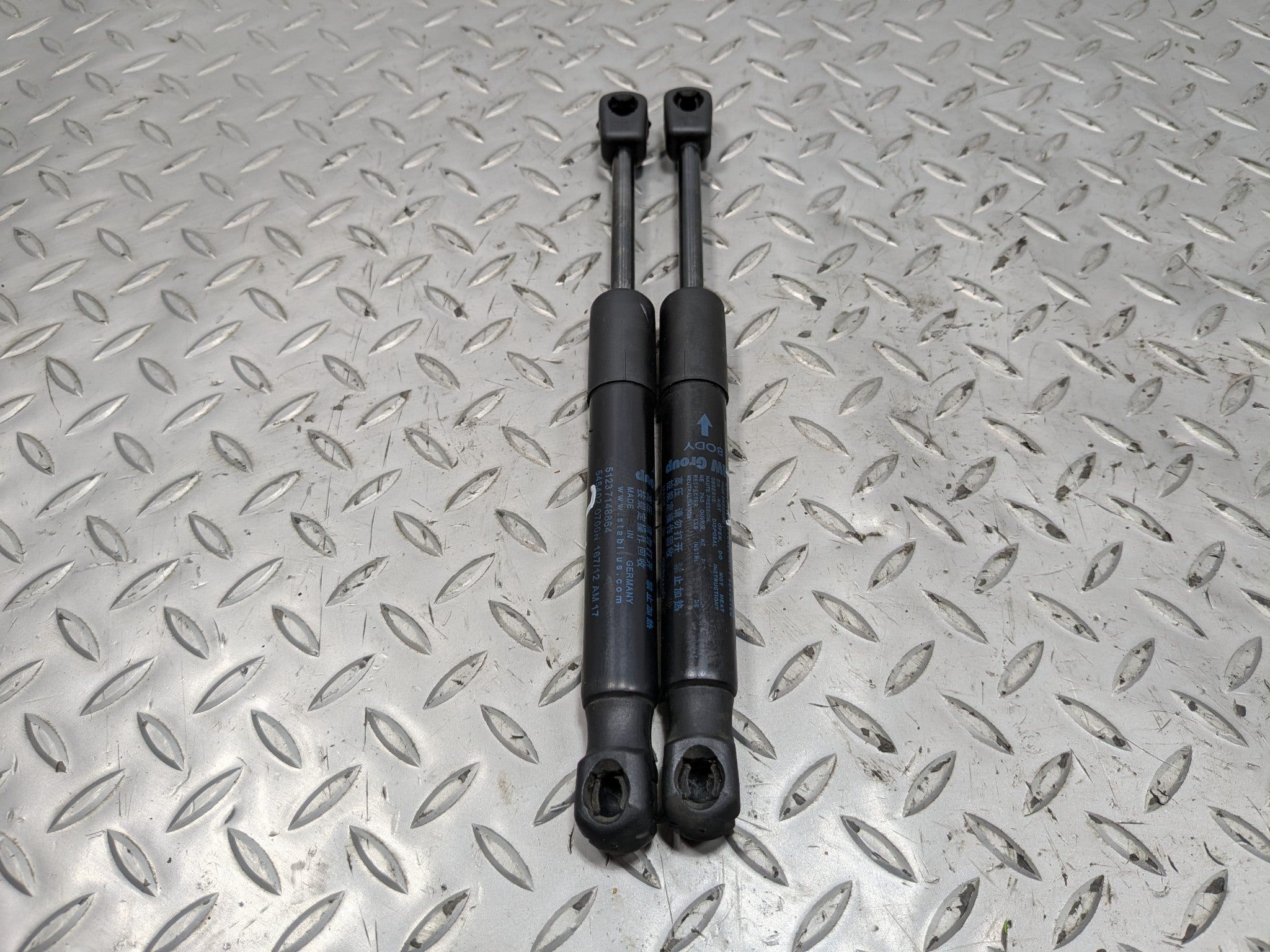 2010 - 2013 OEM MINI COOPER FRONT LEFT AND RIGHT SIDE HOOD SHOCK STRUT SET