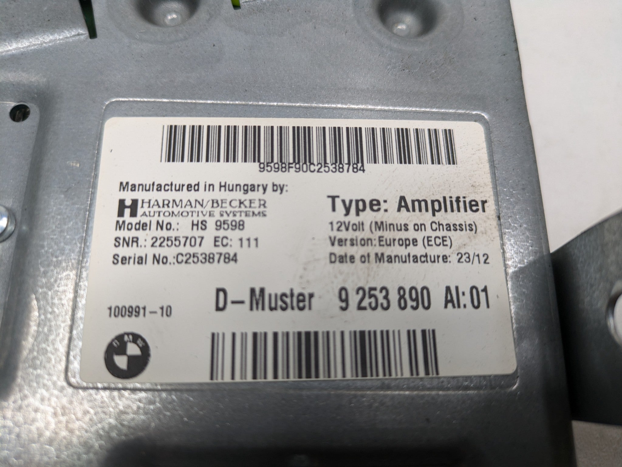 2010 - 2013 OEM MINI COOPER HARMAN CARDON BECKER RADIO AUDIO AMPLIFIER AMP HT
