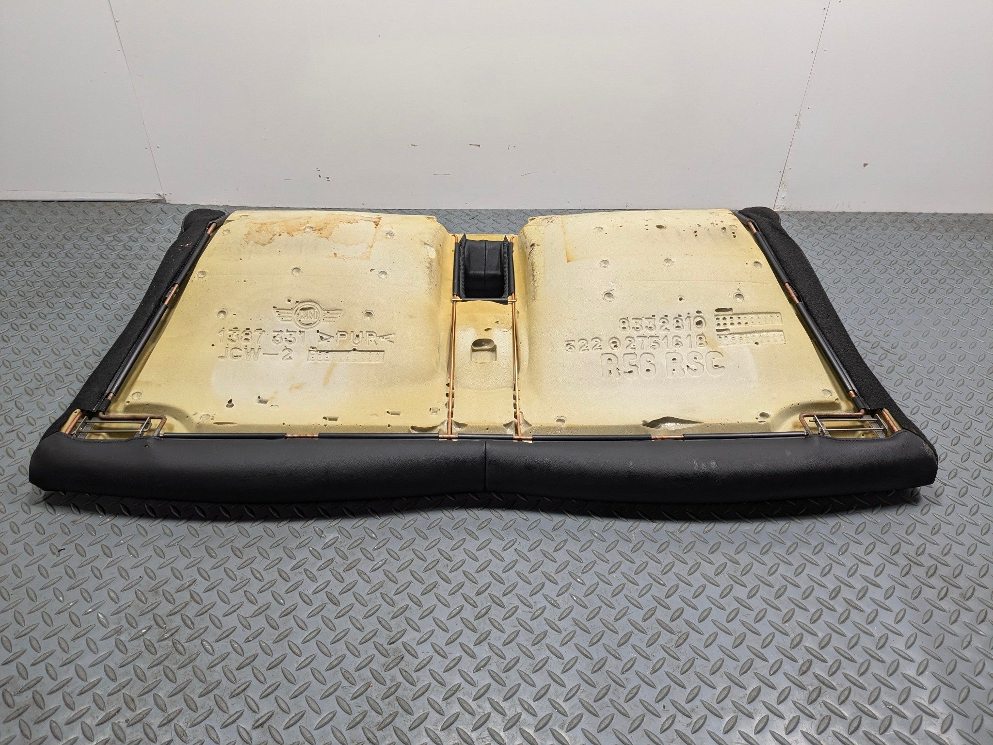 2011 - 2013 MINI COOPER OEM REAR SEAT LOWER CUSHION COVER BLACK LEATHER