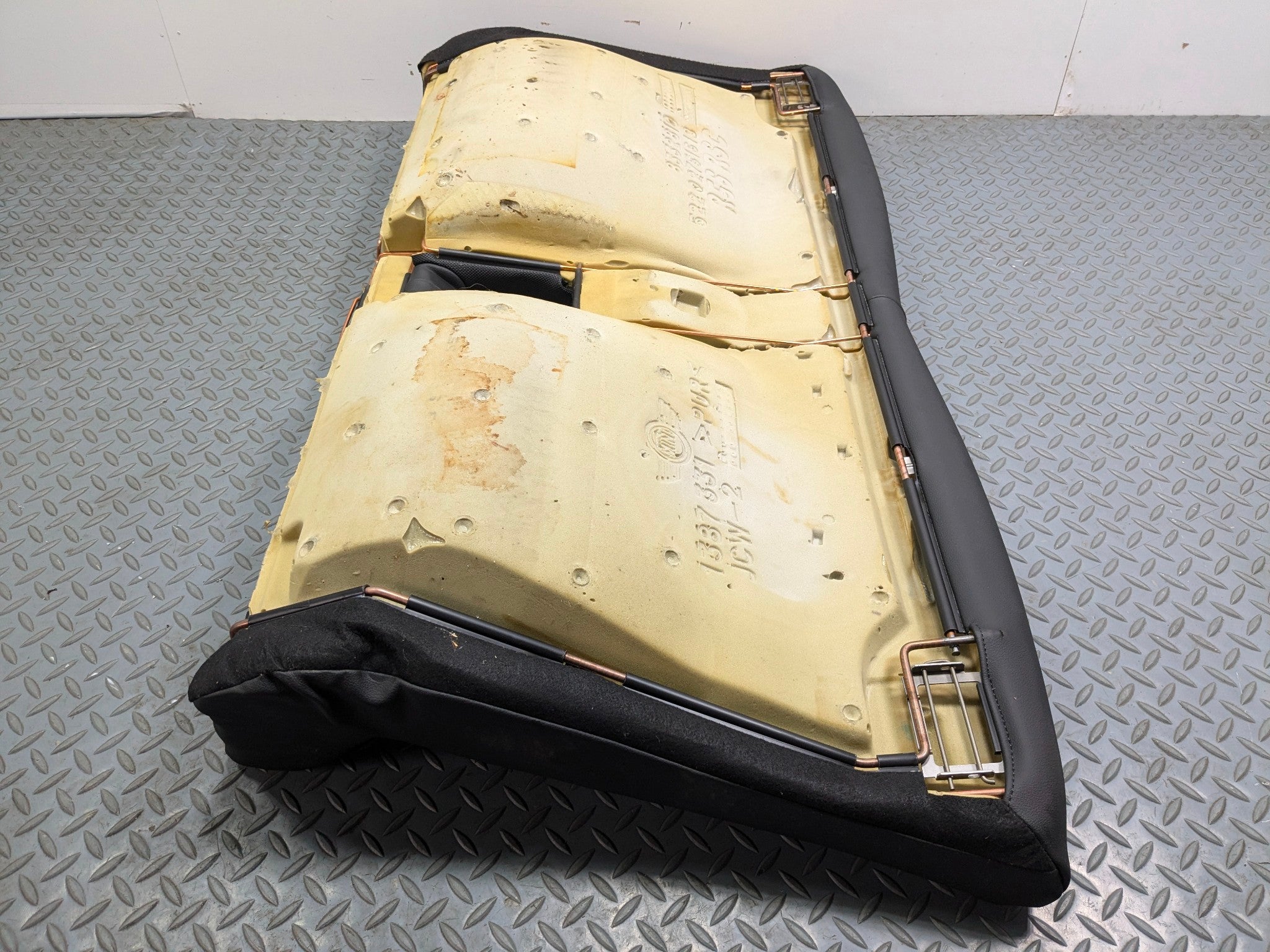 2011 - 2013 MINI COOPER OEM REAR SEAT LOWER CUSHION COVER BLACK LEATHER