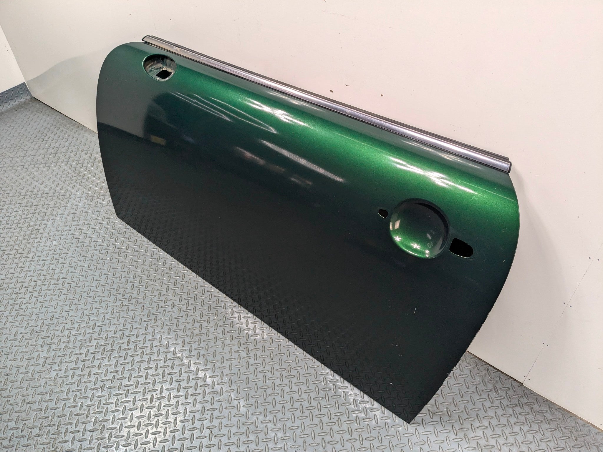 2011 - 2013 MINI COOPER OEM LEFT DRIVER FRONT DOOR SHELL PANEL GREEN