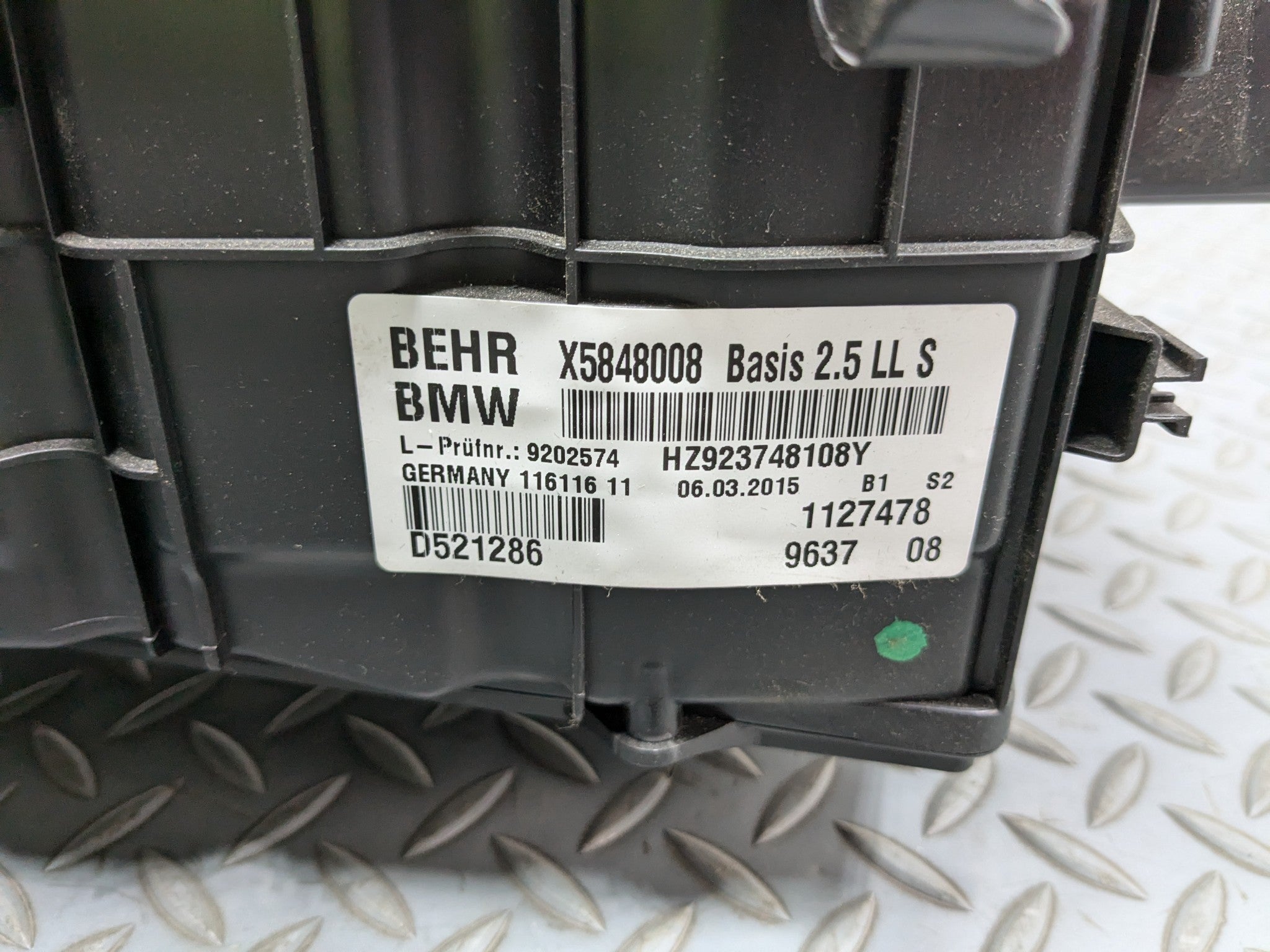 2014 - 2016 BMW 528I OEM HVAC AC CLIMATE HEATER BLOWER HOUSING BOX ASSEMBLY