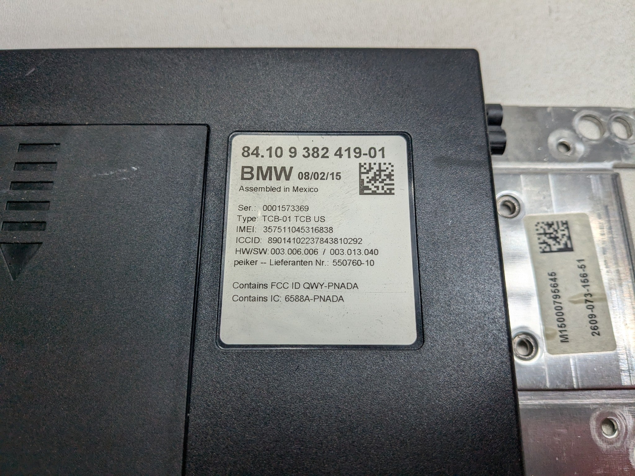 2014 - 2016 BMW 528I OEM TELEMATICS COMMUNICATION COMPUTER CONTROL MODULE UNIT