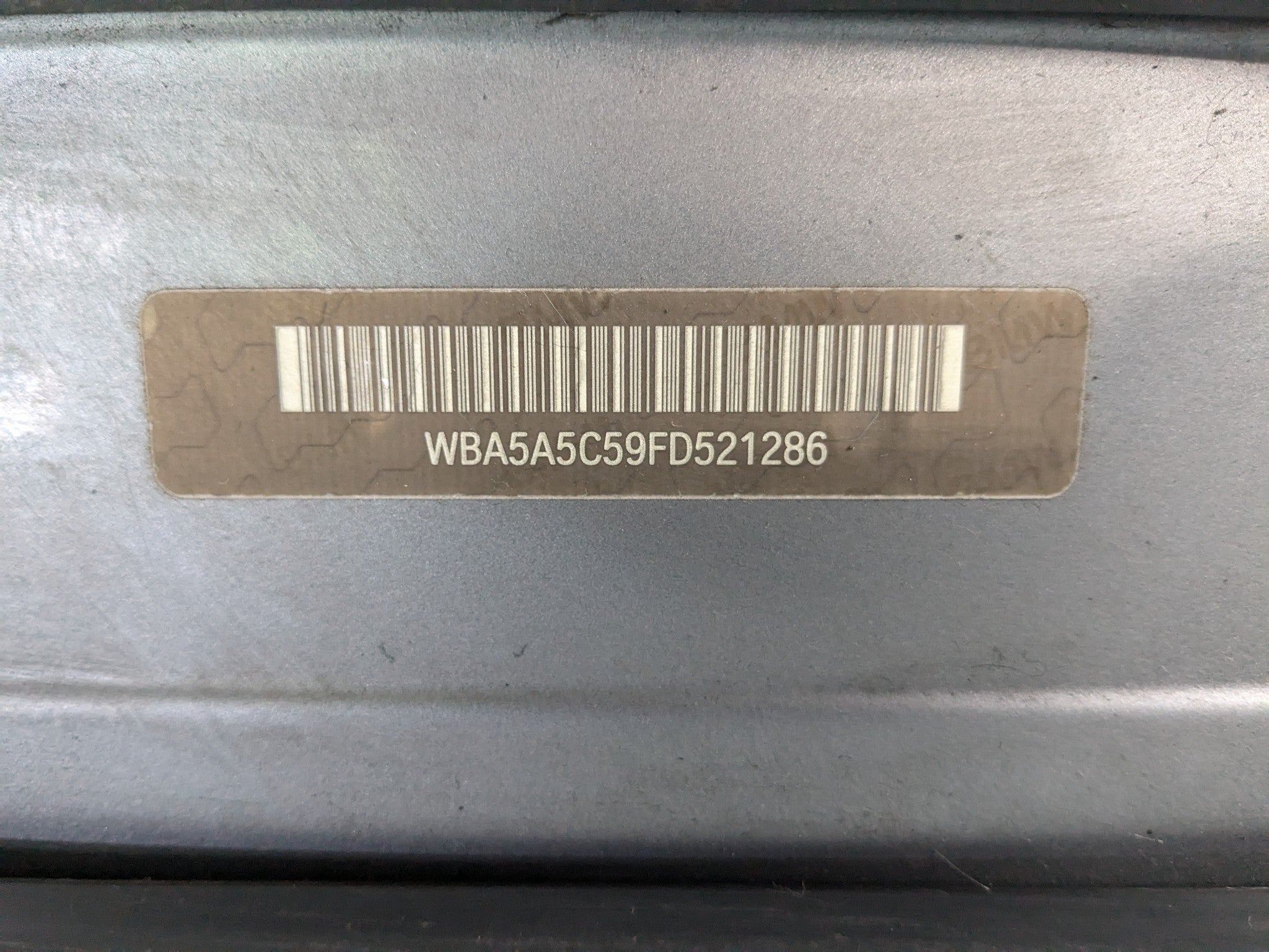 2014 - 2016 BMW 528I OEM REAR TRUNK LID DECKLID PANEL WITH EMBLEM GRAY METALLIC