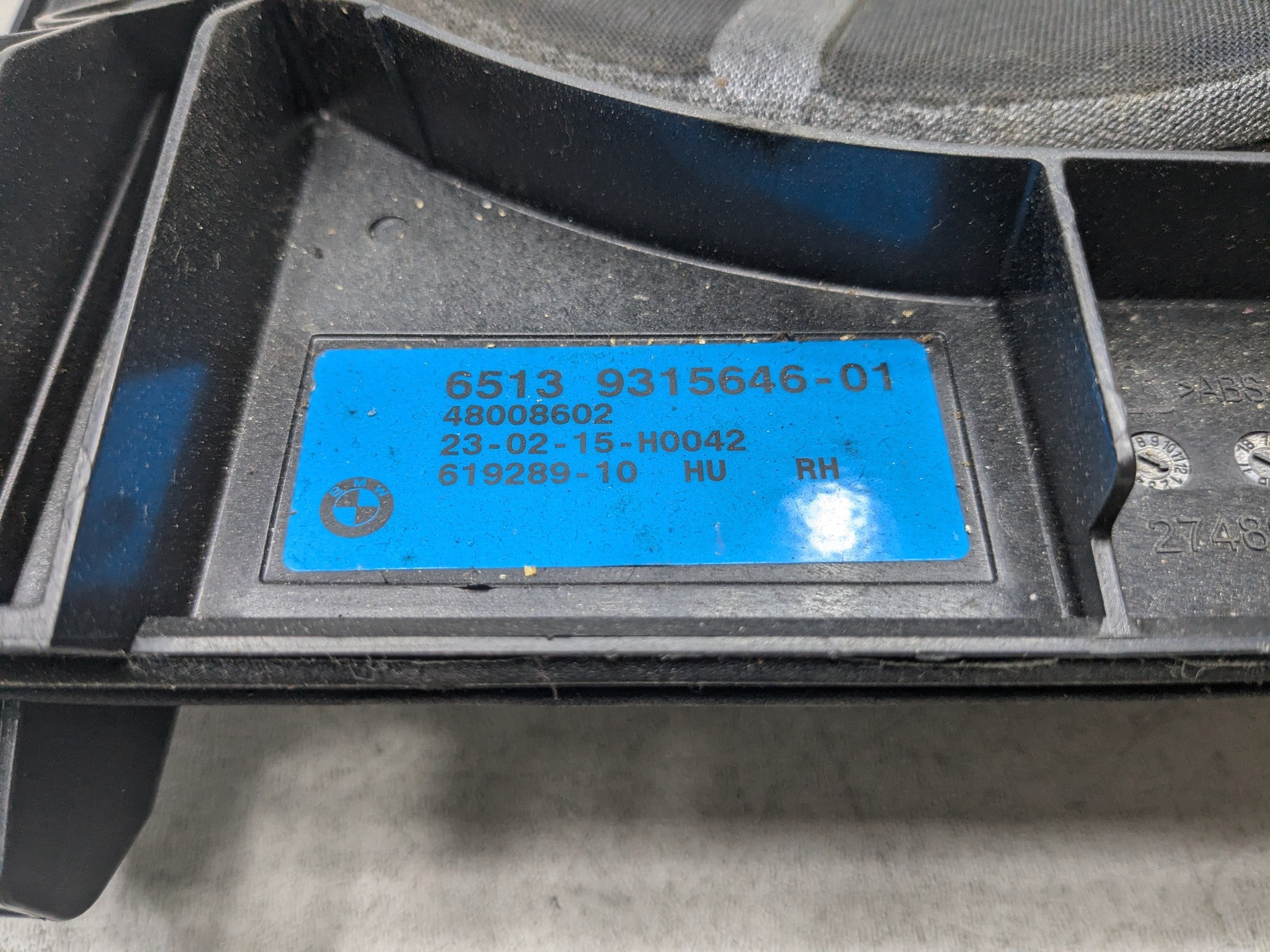 2014 - 2016 BMW 528I OEM CENTRAL BASS SUBWOOFER SPEAKER RIGHT PASSENGER SIDE