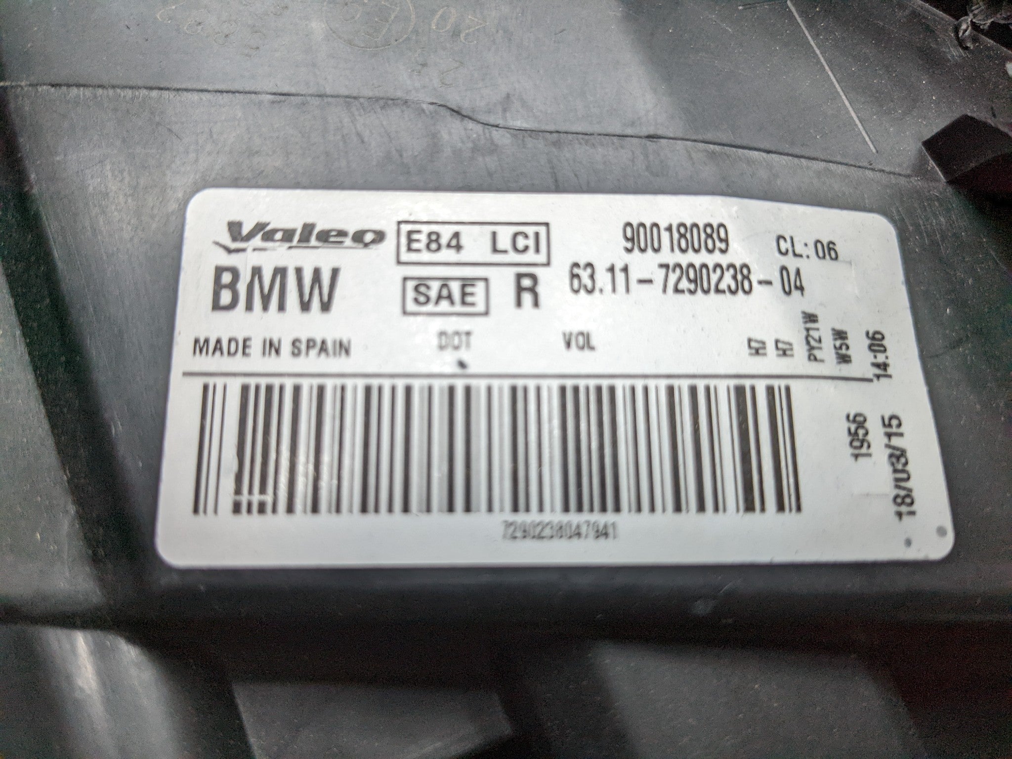 2013 - 2015 BMW X1 OEM XENON HEADLAMP ASSEMBLY FRONT RIGHT PASSENGER SIDE