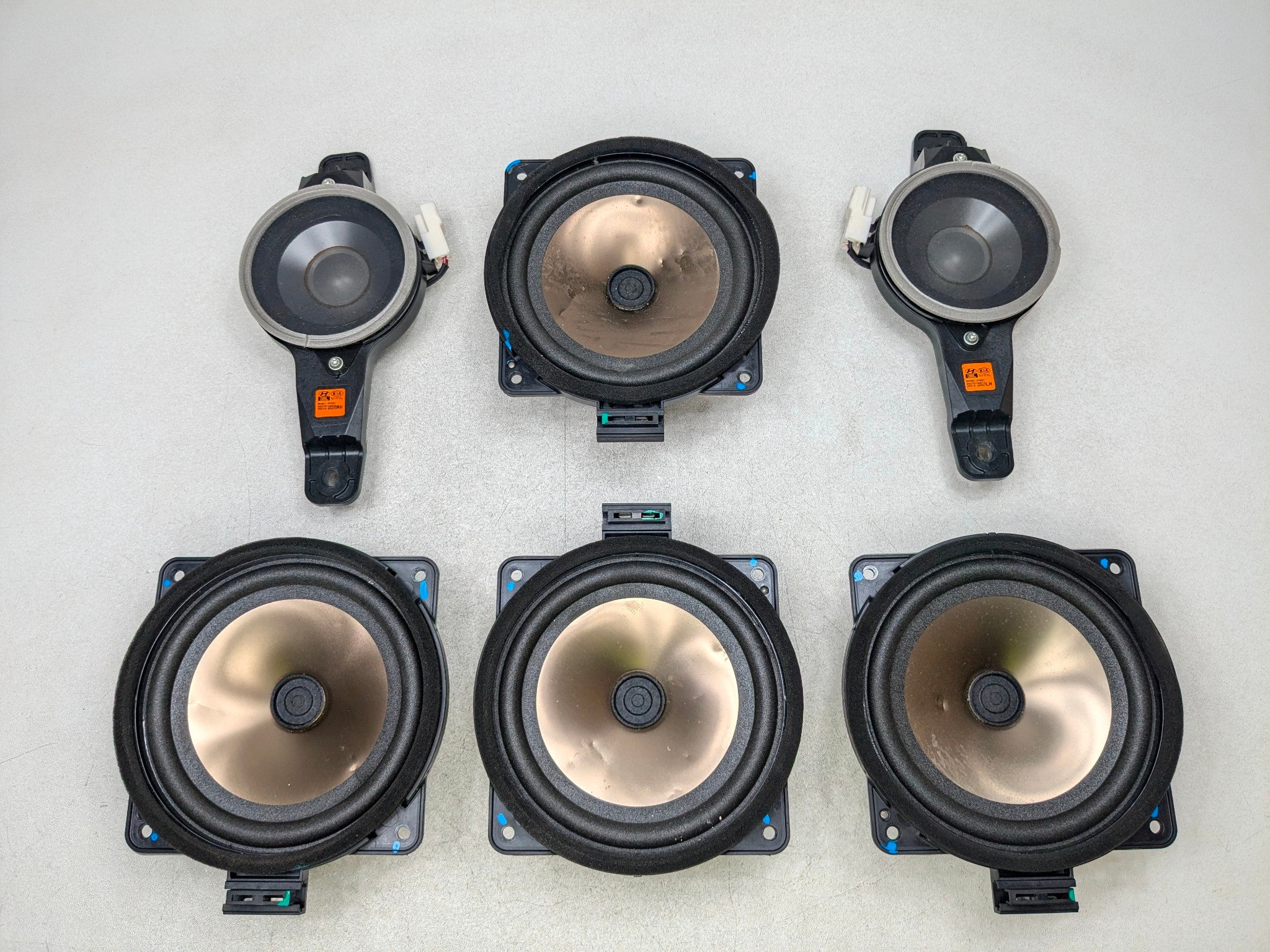2012 - 2014 HYUNDAI AZERA OEM DOOR AUDIO SPEAKER SET OF SIX FRONT AND REAR SIDE