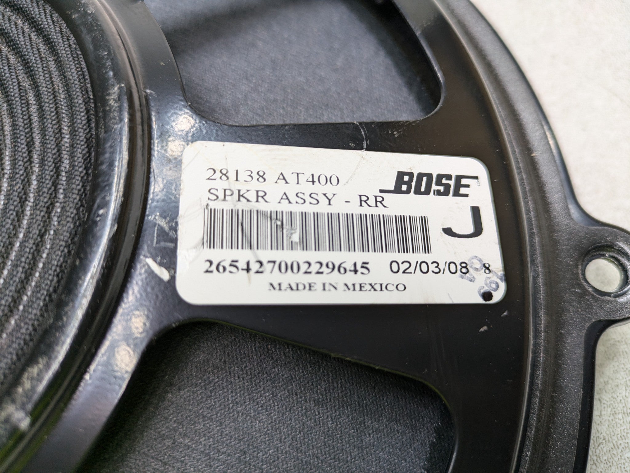 2006 - 2010 INFINITI M35 OEM SPEAKER SUBWOOFER DECK BOSE AUDIO REAR