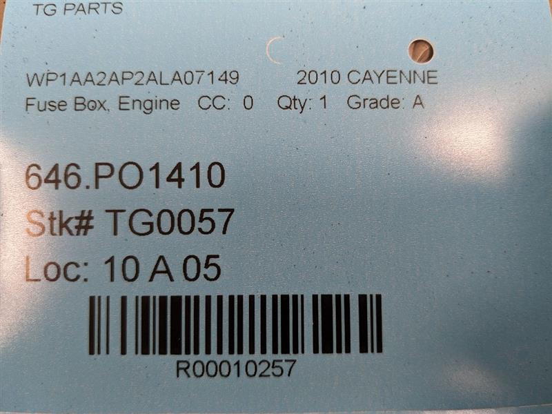 2008 - 2010 OEM PORSCHE CAYENNE ENGINE BAY FUSE WIRE WIRING HARNESS