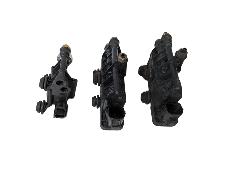 10 - 13 OEM LR RANGE ROVER SPORT AIR SUSPENSION RELIEF VALVE BLOCK SET OF THREE