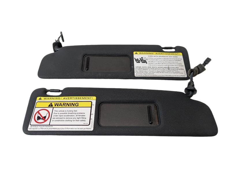 2008 - 2012 OEM AUDI A5 FRONT LEFT AND RIGHT INTERIOR UPPER ROOF SUN VISORS