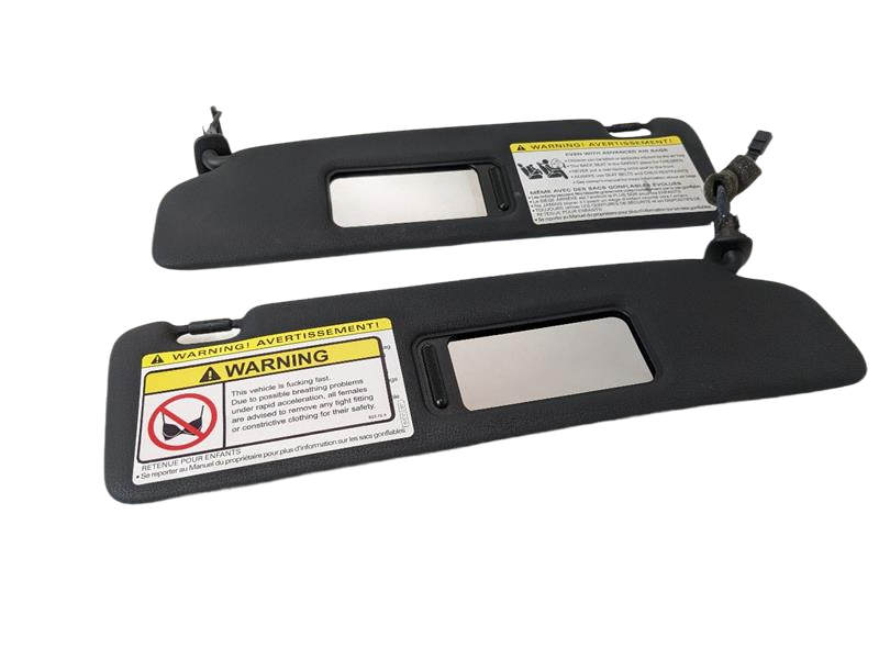 2008 - 2012 OEM AUDI A5 FRONT LEFT AND RIGHT INTERIOR UPPER ROOF SUN VISORS