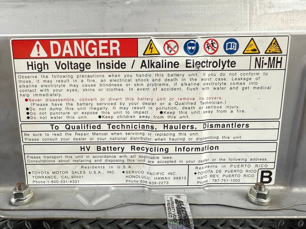 10 - 15 OEM TOYOTA PRIUS AND CT200H HYBRID BATTERY ASSEMBLY US SPEC 1.8 LEXUS