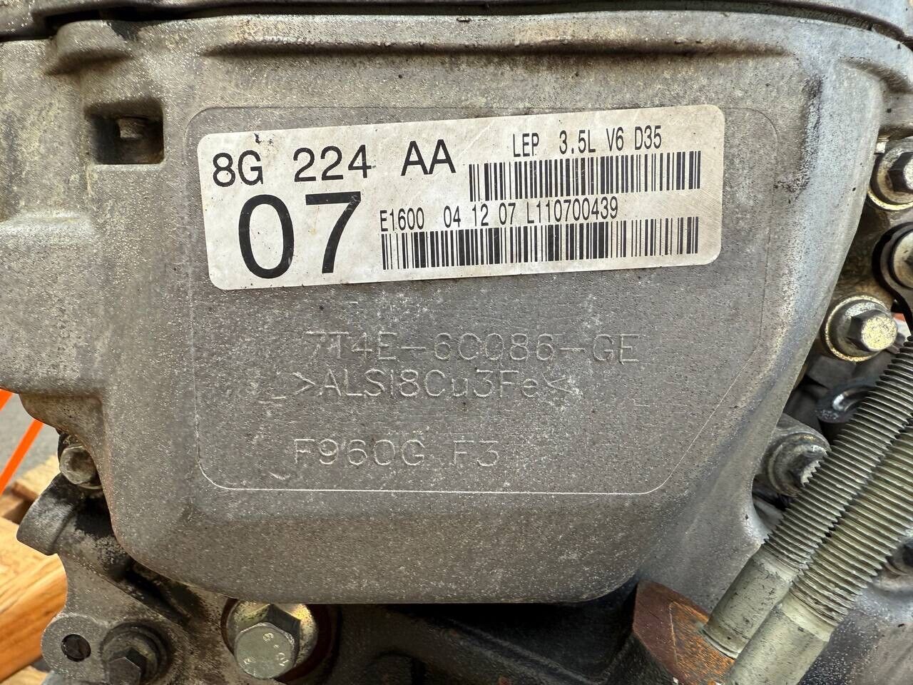2007 - 2009 LINCOLN MKX / MKZ FORD FLEX / EDGE 3.5L V6 ENGINE MOTOR ASSEMBLY OEM