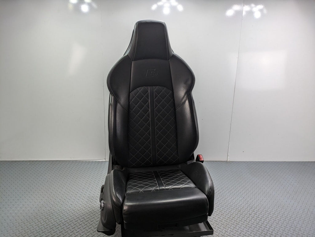 2017 - 2022 OEM AUDI S4 FRONT RIGHT PASSENGER SIDE SEAT BLACK LEATHER ASSEMBLY
