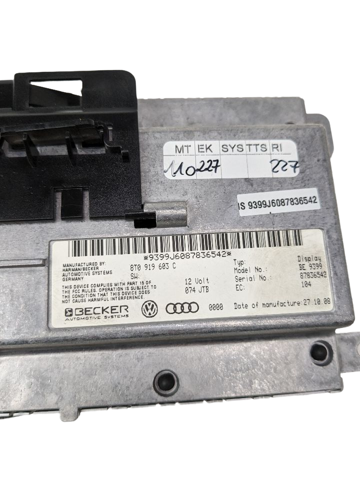 2008 - 2016 OEM AUDI A4 FRONT NAVIGATION INFORMATION GPS DISPLAY SCREEN MONITOR