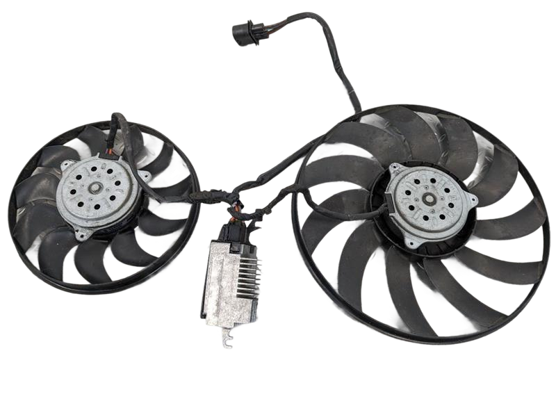 2004 - 2009 OEM AUDI A4 ENGINE RADIATOR COOLING MOTOR FAN BLADE SET ASSEMBLY