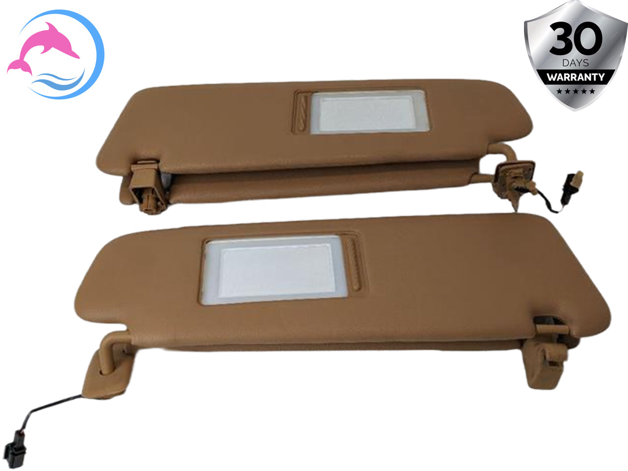 2008 - 2010 OEM PORSCHE CAYENNE FRONT LEFT AND RIGHT UPPER ROOF SUN VISOR SET