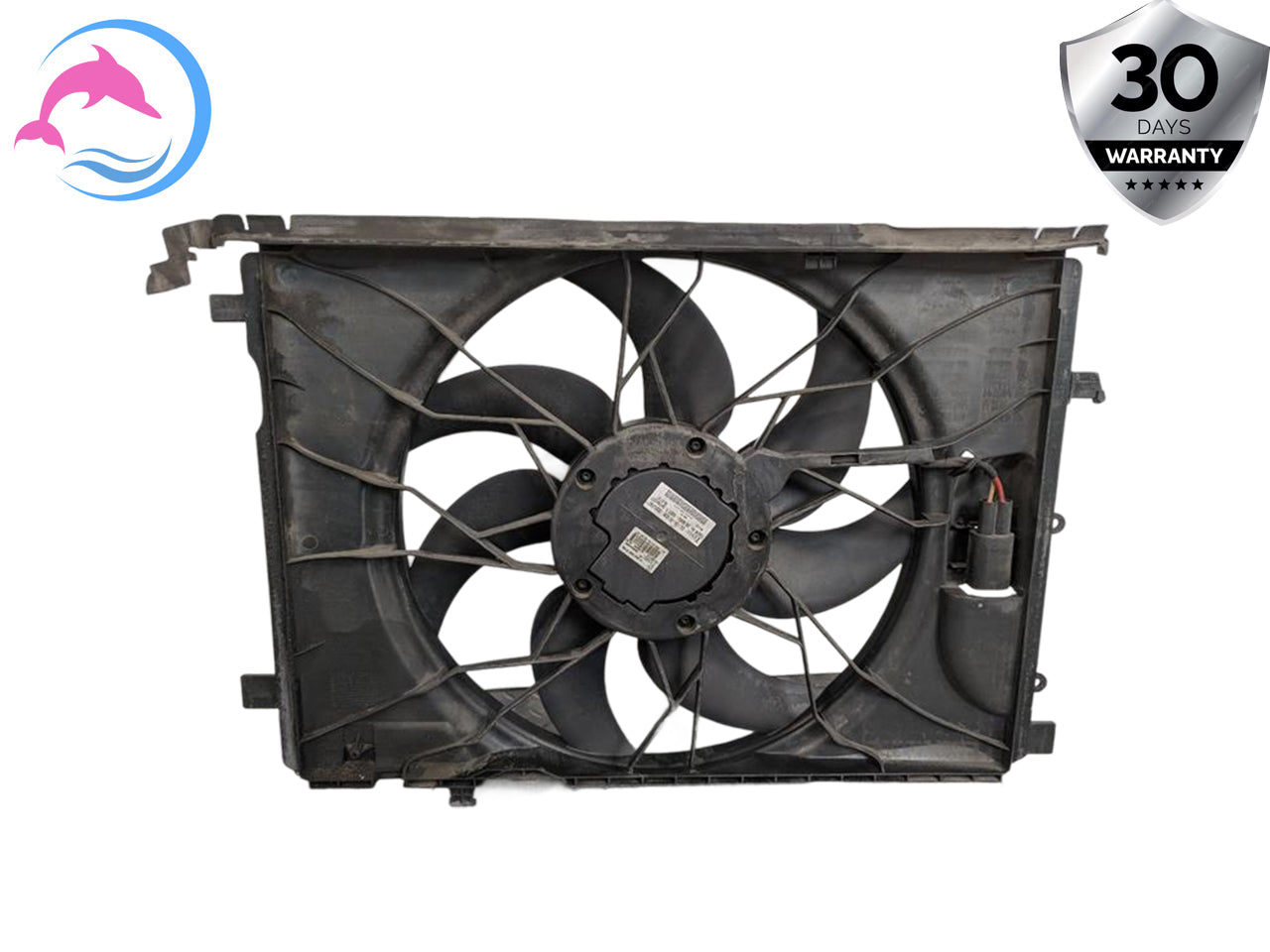 2008 - 2014 OEM MERCEDES-BENZ C300 RADIATOR COOLING FAN SHROUD MOTOR ASSEMBLY