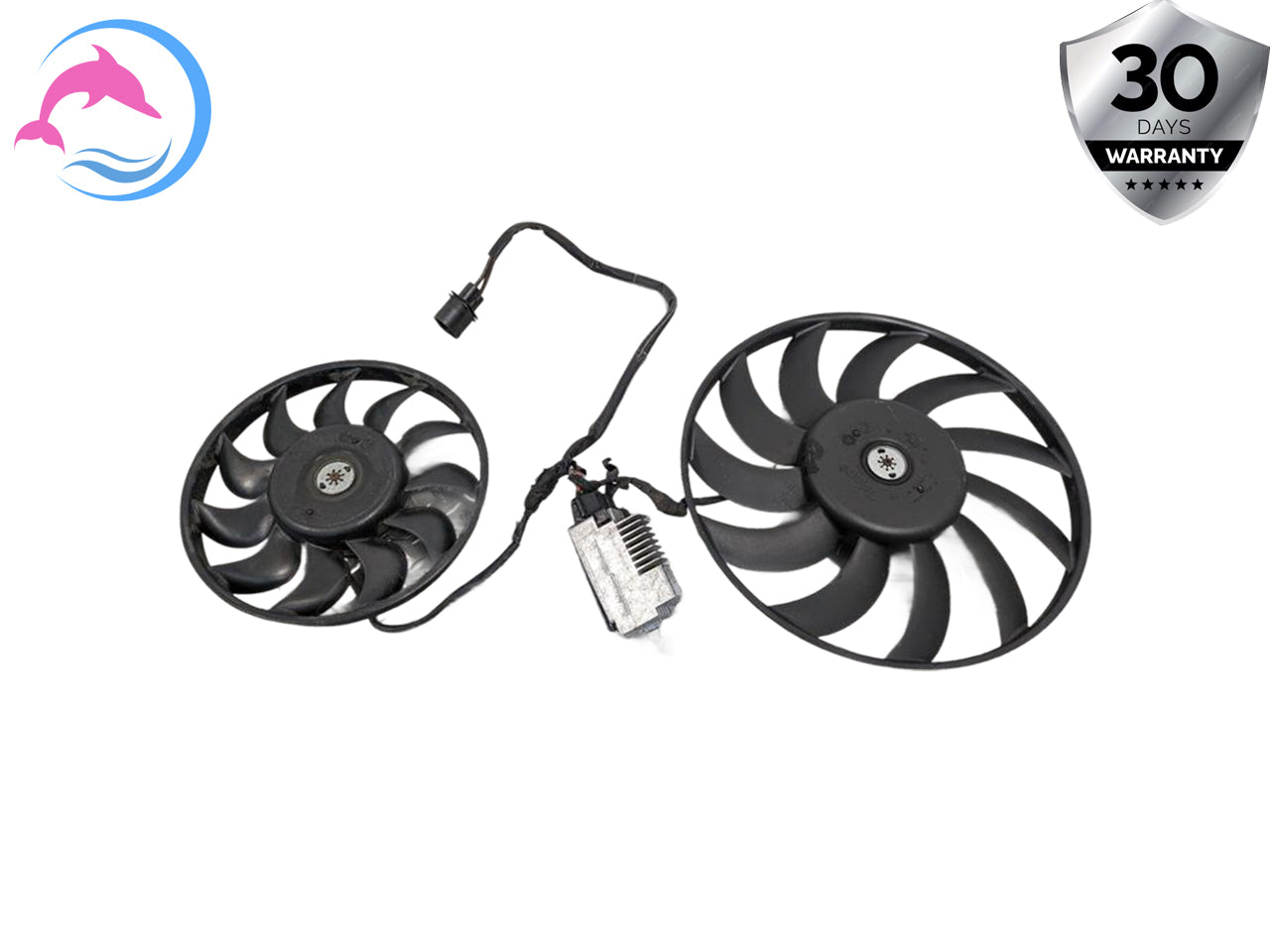 2004 - 2009 OEM AUDI A4 ENGINE RADIATOR COOLING MOTOR FAN BLADE SET ASSEMBLY