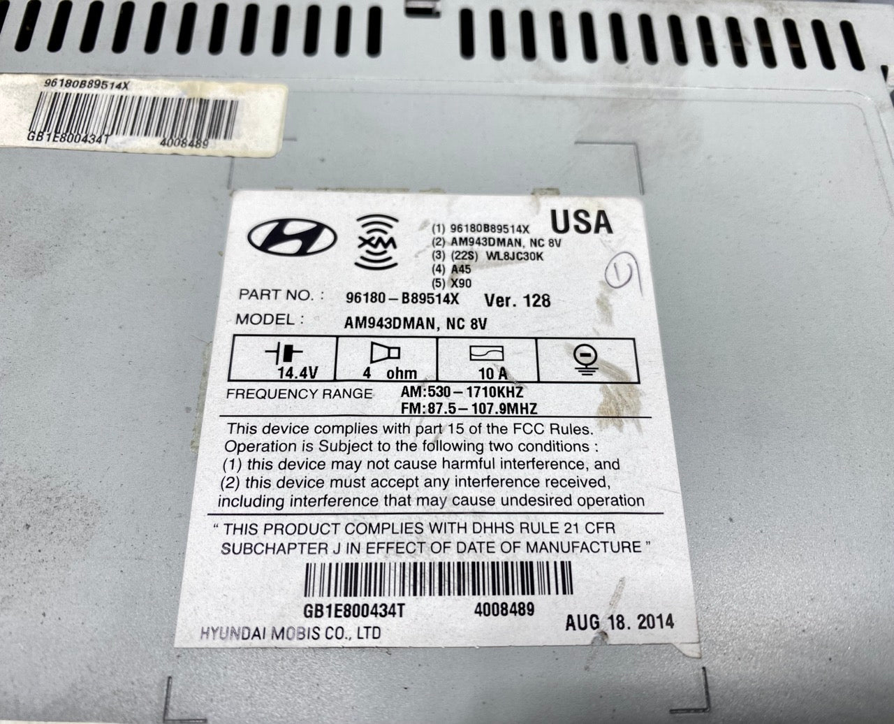 2013 - 2019 OEM HYUNDAI SANTA FE US MARKET RADIO STEREO CD PLAYER RECEIVER