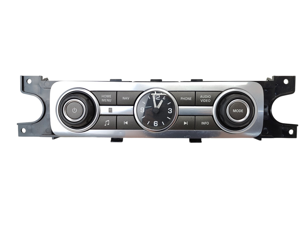 10 - 13 OEM LAND RANGE ROVER SPORT DASH RADIO CONTROL SWITCH PANEL WITH CLOCK