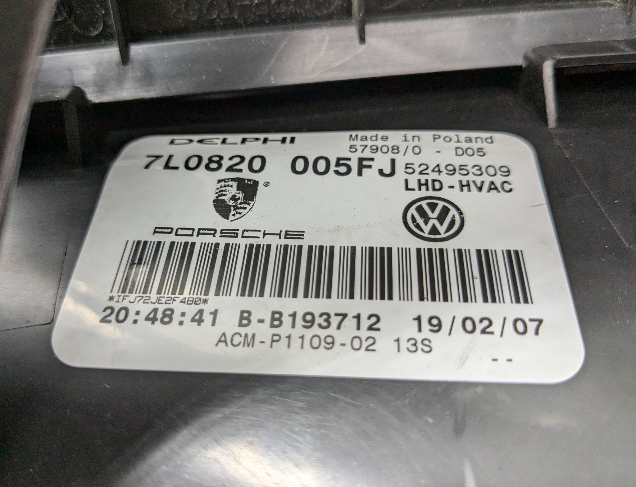 2008 - 2010 OEM PORSCHE CAYENNE AIR CONDITIONING EVAPORATOR HEATER CORE HOUSING