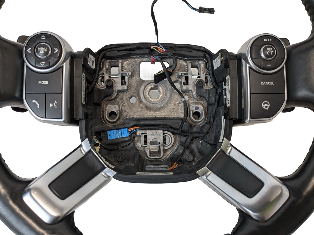 13 - 17 LAND ROVER RANGE ROVER OEM LEATHER STEERING WHEEL ASSEMBLY WITH SWITCHES