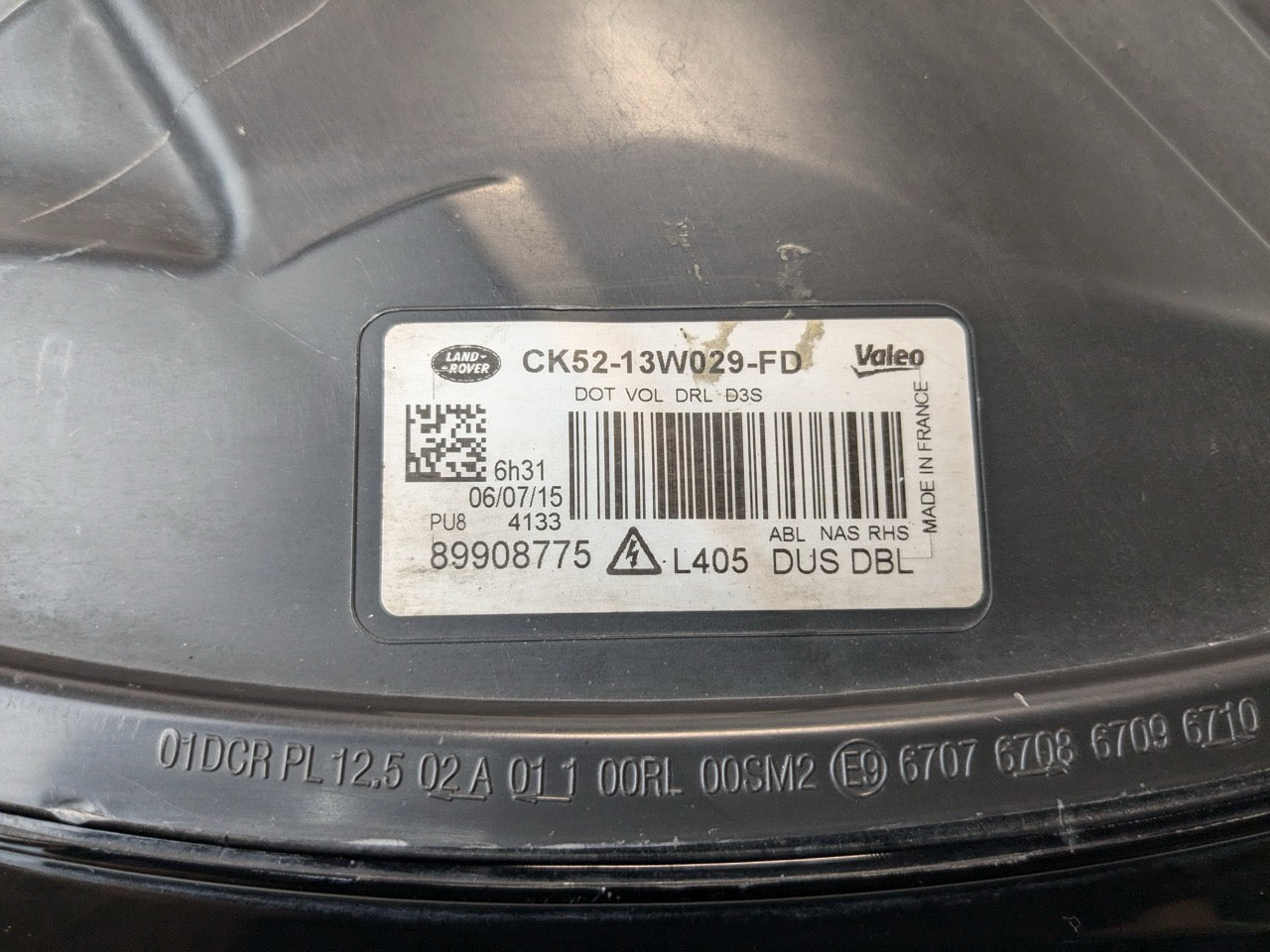 13 - 17 LAND ROVER RANGE ROVER OEM FRONT RIGHT PASSENGER SIDE HEADLAMP ASSEMBLY