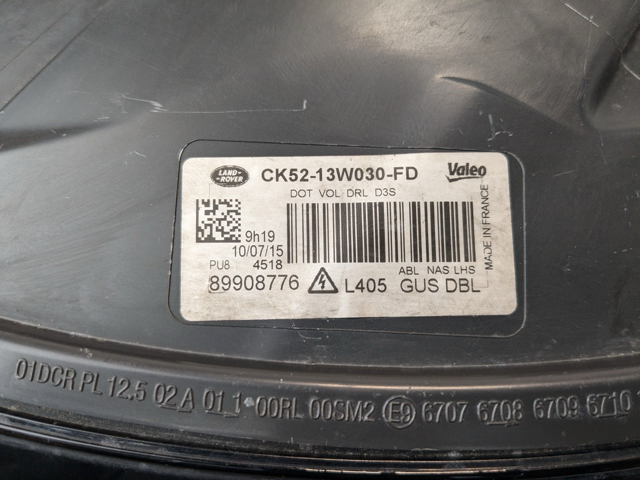 2013 - 2017 LAND ROVER RANGE ROVER OEM FRONT LEFT DRIVER SIDE HEADLAMP ASSEMBLY