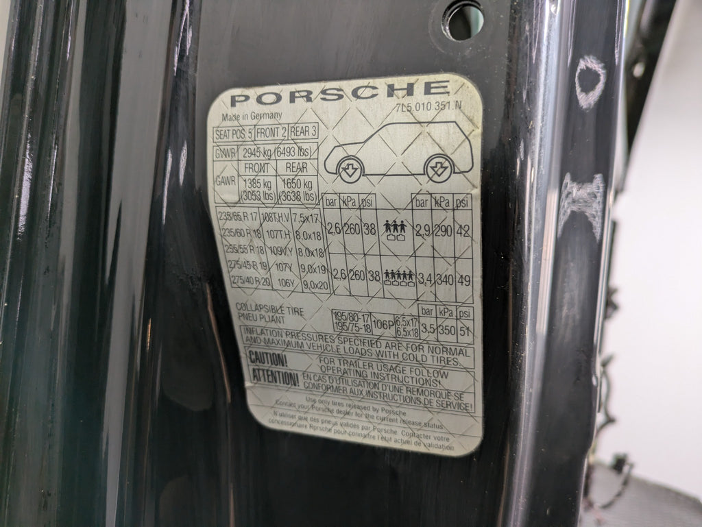 2004 - 2006 OEM PORSCHE CAYENNE V6 FRONT LEFT DRIVER SIDE DOOR SHELL PANEL