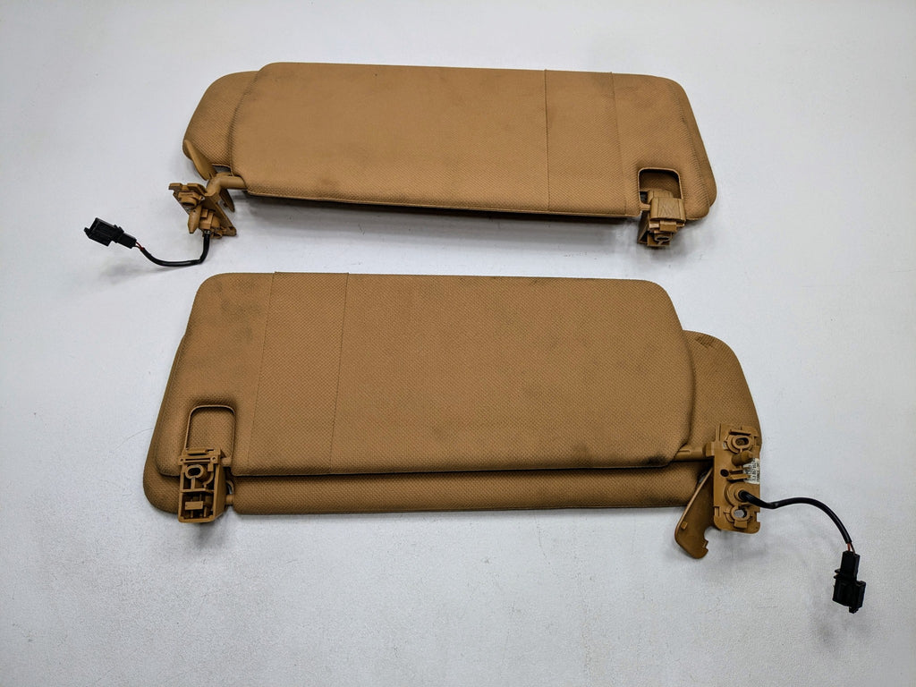 04 - 06 OEM PORSCHE CAYENNE V6 FRONT LEFT AND RIGHT INTERIOR ROOF SUN VISOR SET