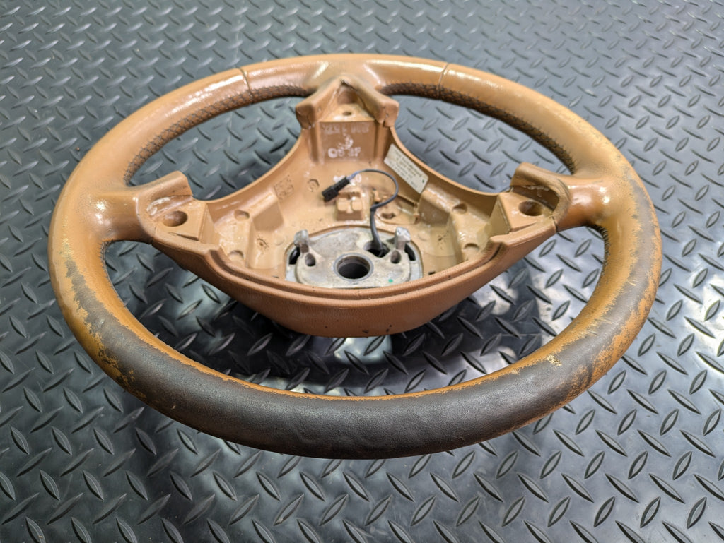 2004 - 2006 OEM PORSCHE CAYENNE V6 POWER STEERING WHEEL COLUMN LEATHER