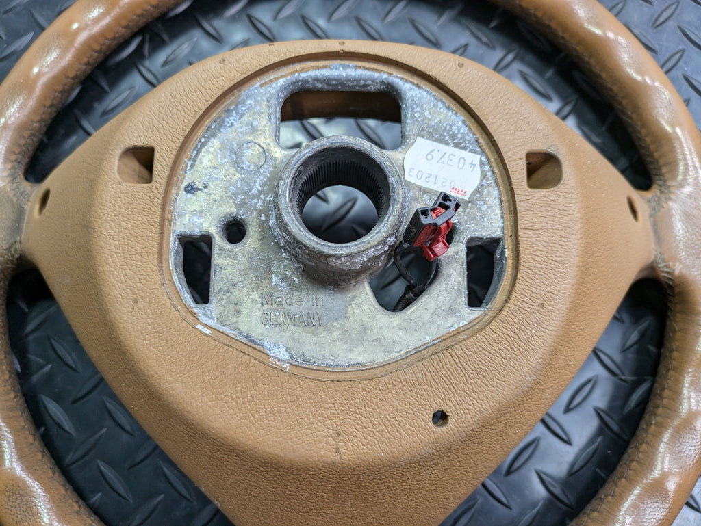 2004 - 2006 OEM PORSCHE CAYENNE V6 POWER STEERING WHEEL COLUMN LEATHER