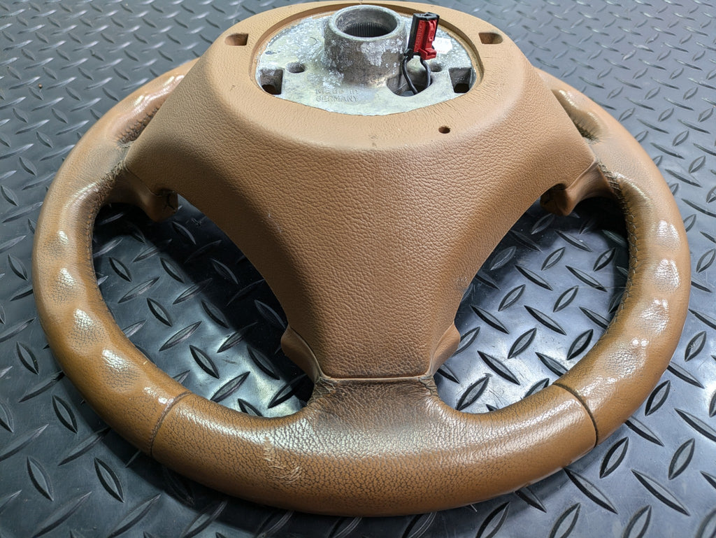 2004 - 2006 OEM PORSCHE CAYENNE V6 POWER STEERING WHEEL COLUMN LEATHER