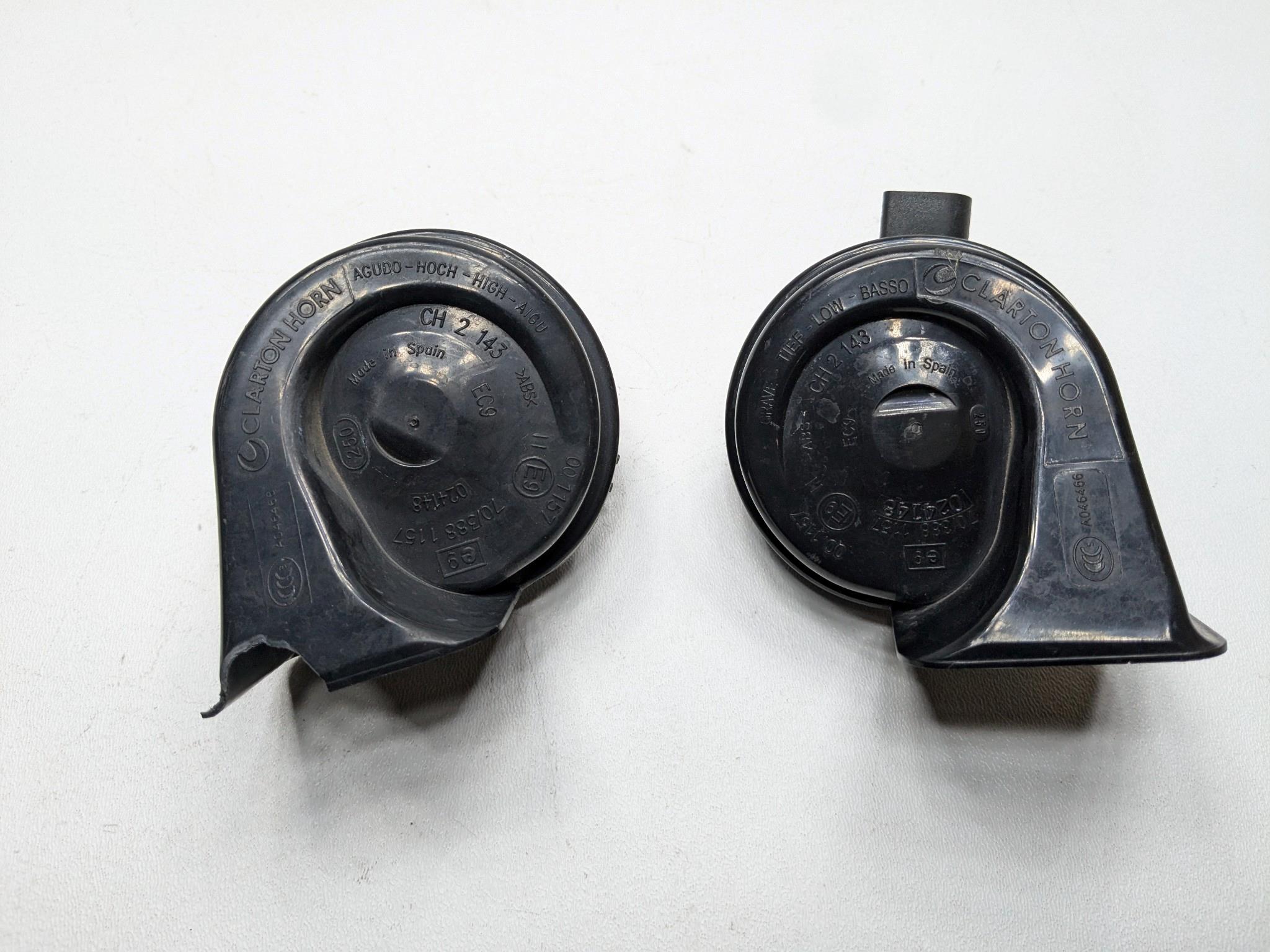 10 - 11 OEM BMW 535I GT FRONT LEFT AND RIGHT SIDE HIGH-LOW NOTE TONE SAFETY HORN