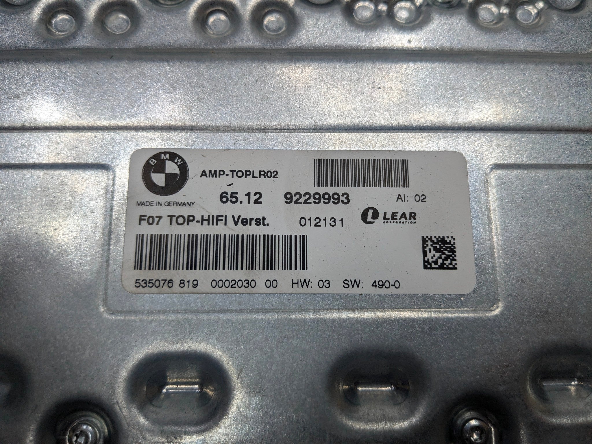 2010 - 2011 OEM BMW 535IGT TOP HIFI LEAR RADIO AUDIO AMPLIFIER