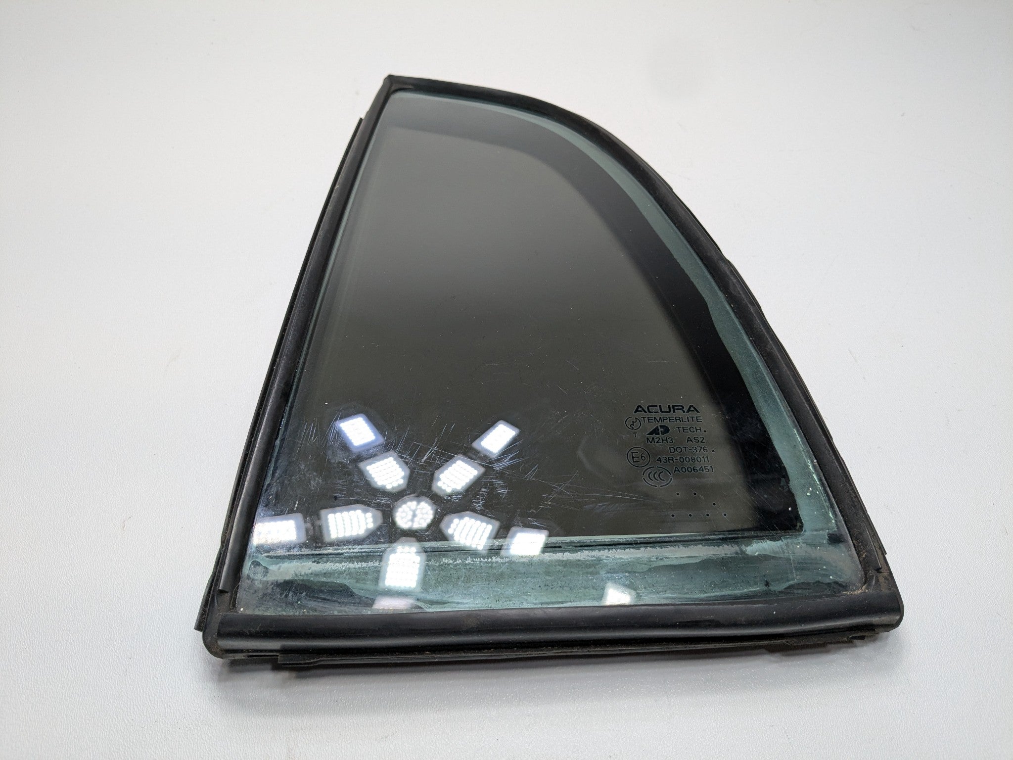 2004 - 2008 OEM ACURA TL REAR LEFT SIDE DOOR WINDOW QUARTER GLASS