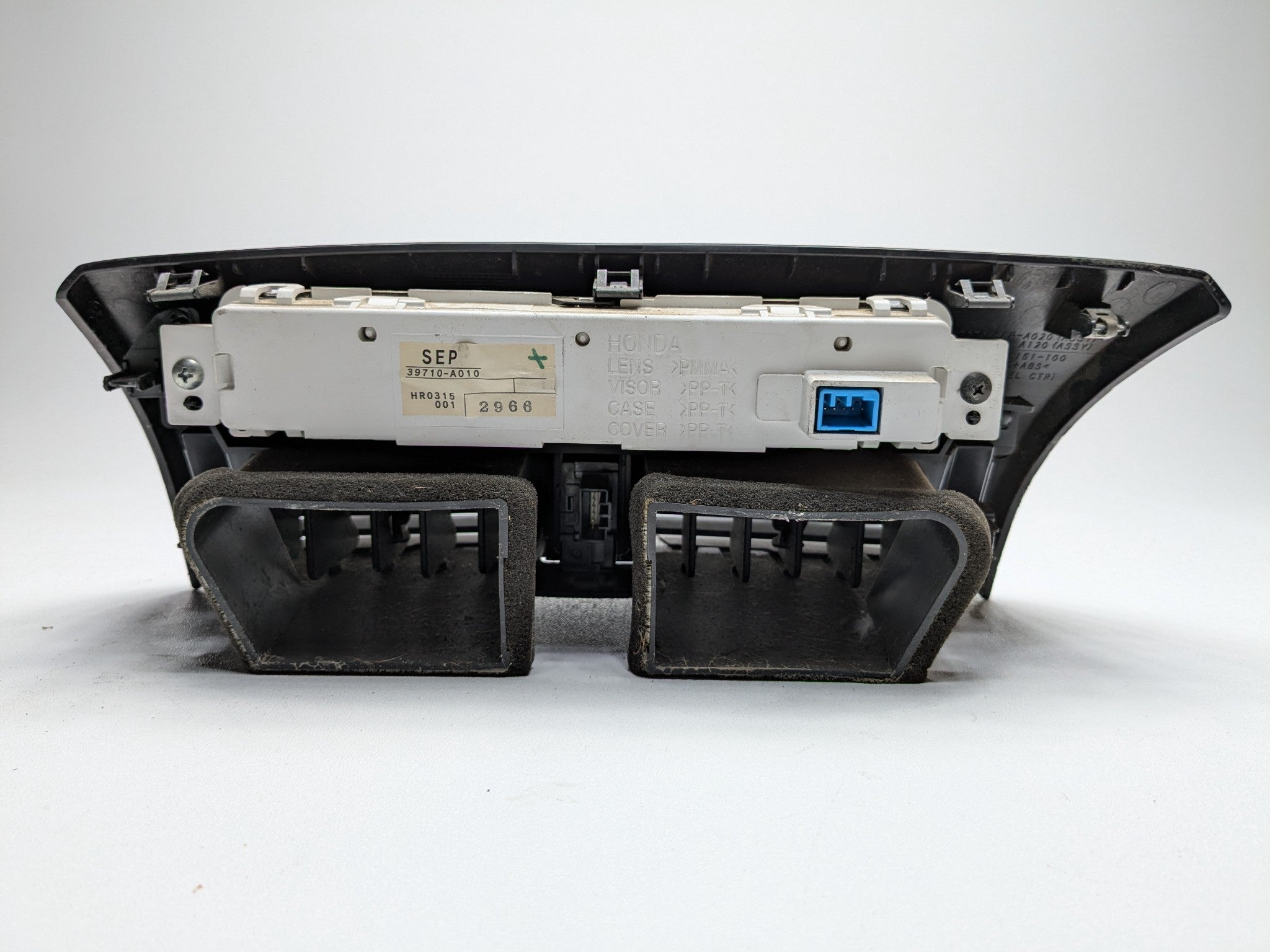 2004 - 2008 OEM ACURA TL DASH AIR VENT BEZEL WITH CLOCK DISPLAY HAZARD SWITCH