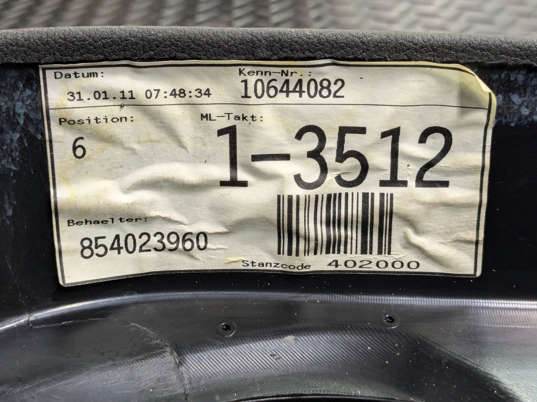 2008 - 2011 OEM AUDI A4 REAR LEFT DRIVER SIDE INTERIOR DOOR TRIM PANEL