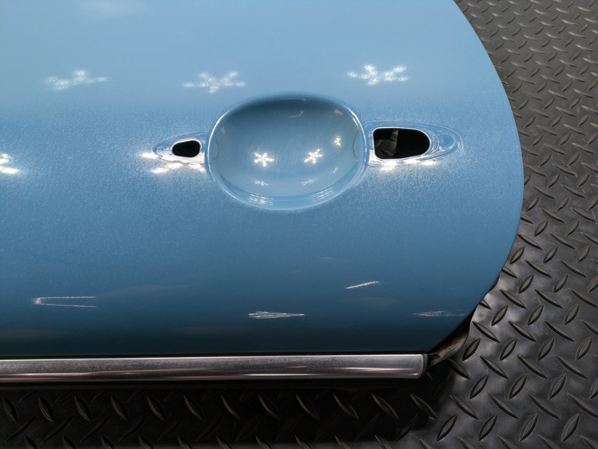 2006 - 2013 OEM MINI COOPER FRONT RIGHT SIDE DOOR SHELL PANEL MODERATE BLUE