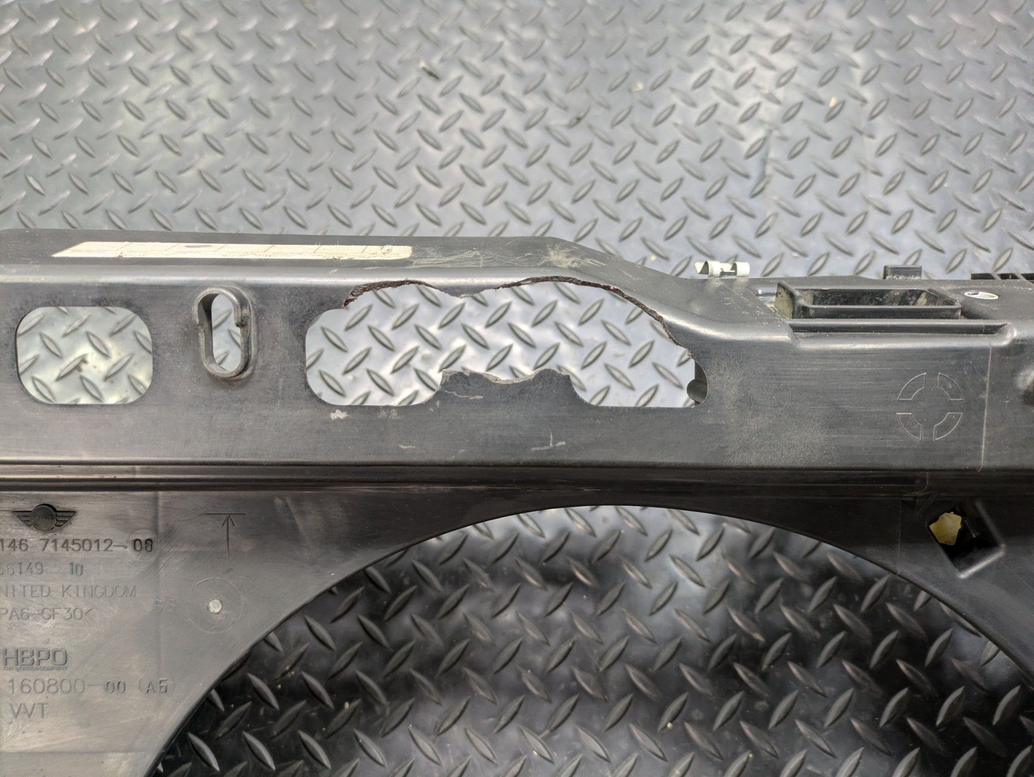 2006 - 2013 OEM MINI COOPER RADIATOR SUPPORT FRONT HEADER PANEL ASSEMBLY