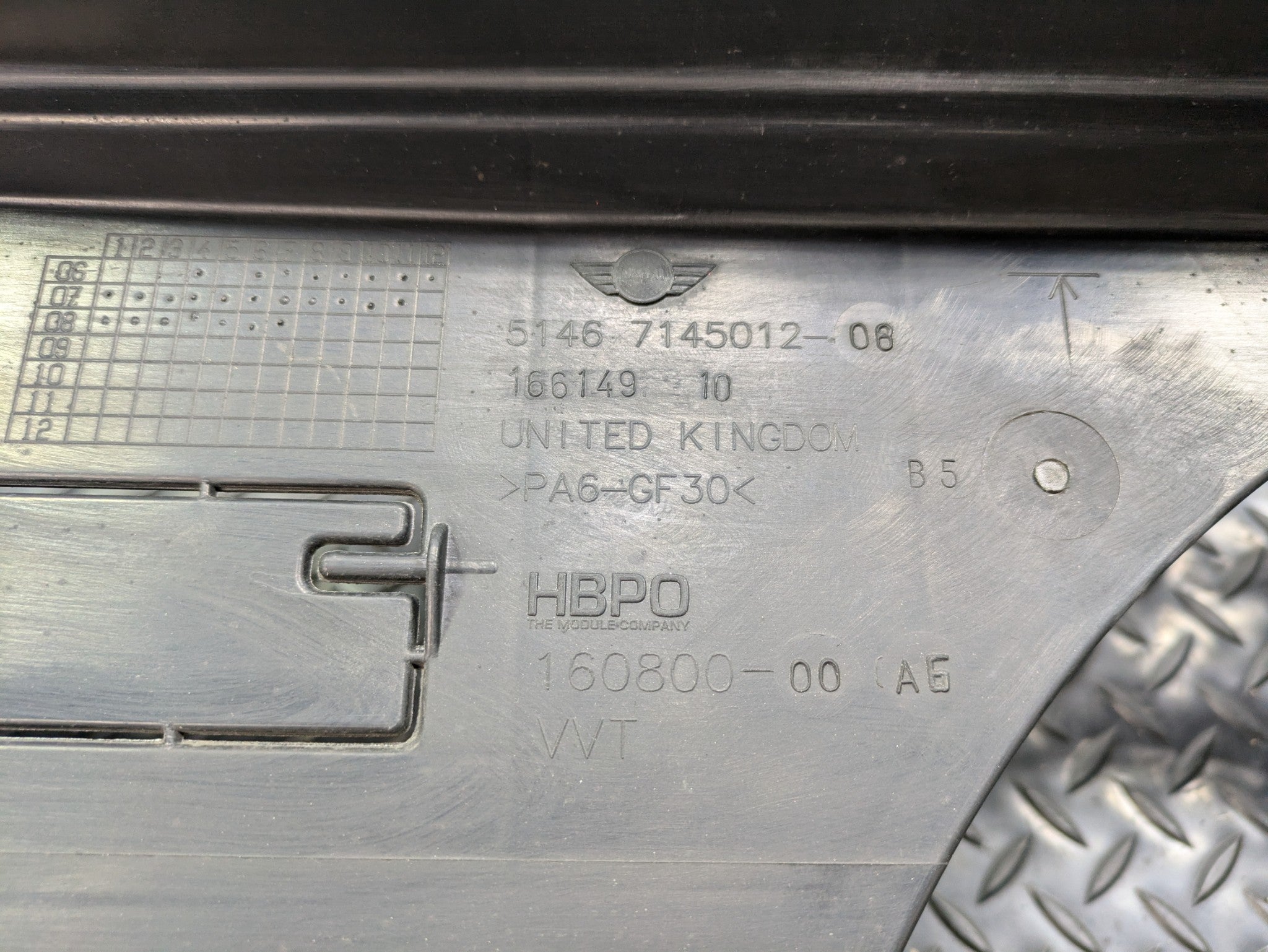 2006 - 2013 OEM MINI COOPER RADIATOR SUPPORT FRONT HEADER PANEL ASSEMBLY