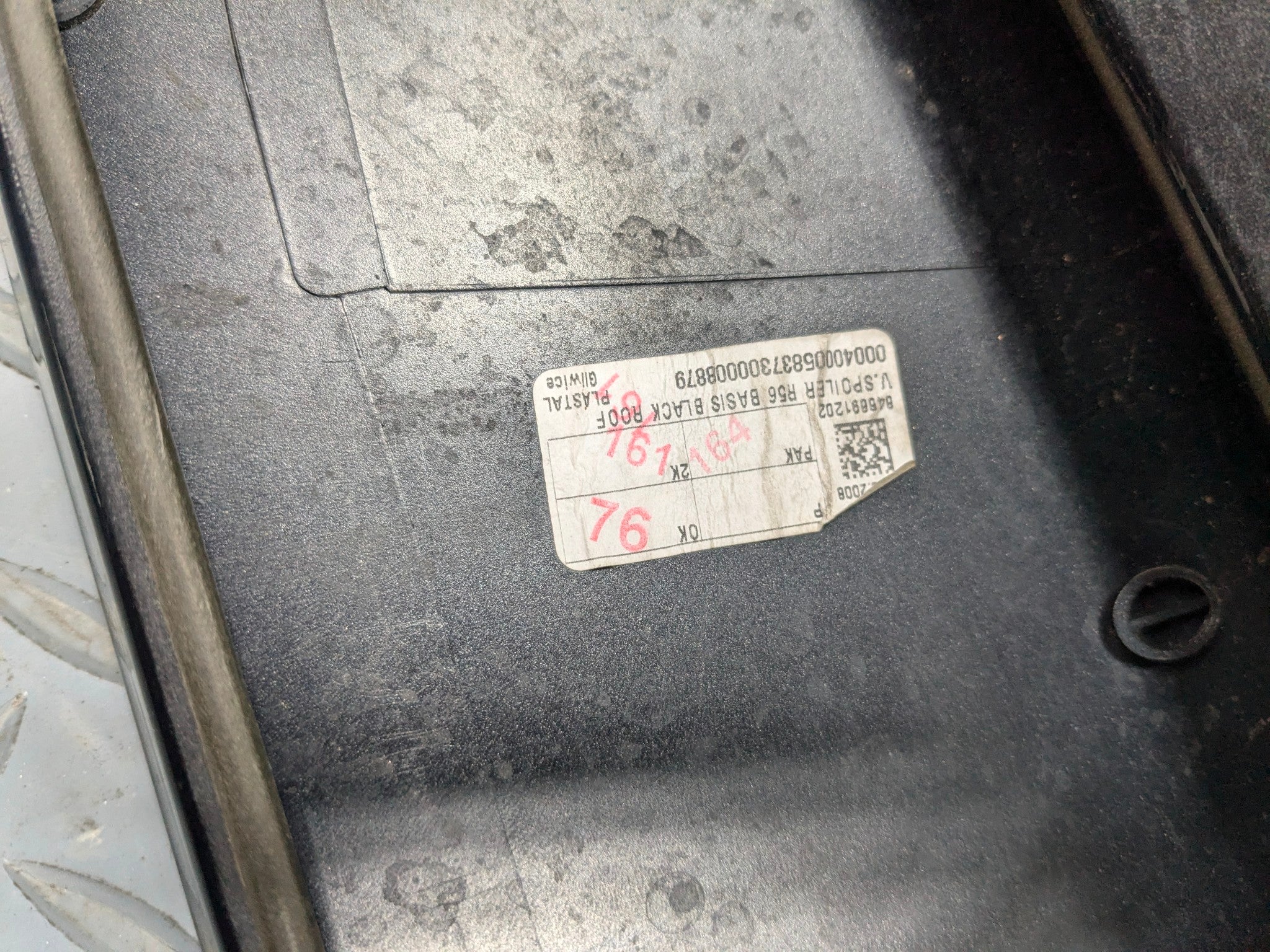 2006 - 2013 OEM MINI COOPER REAR TRUNK LID TAILGATE SPOILER WING