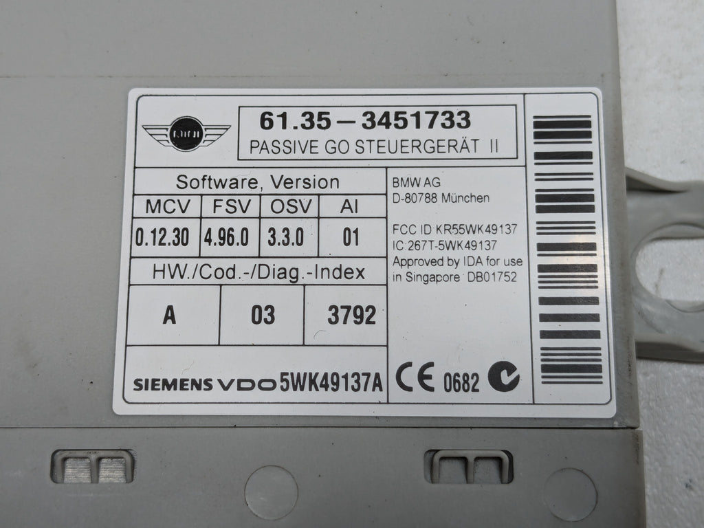 2006 - 2013 OEM MINI COOPER ANTI-THEFT LOCKING CONTROL MODULE