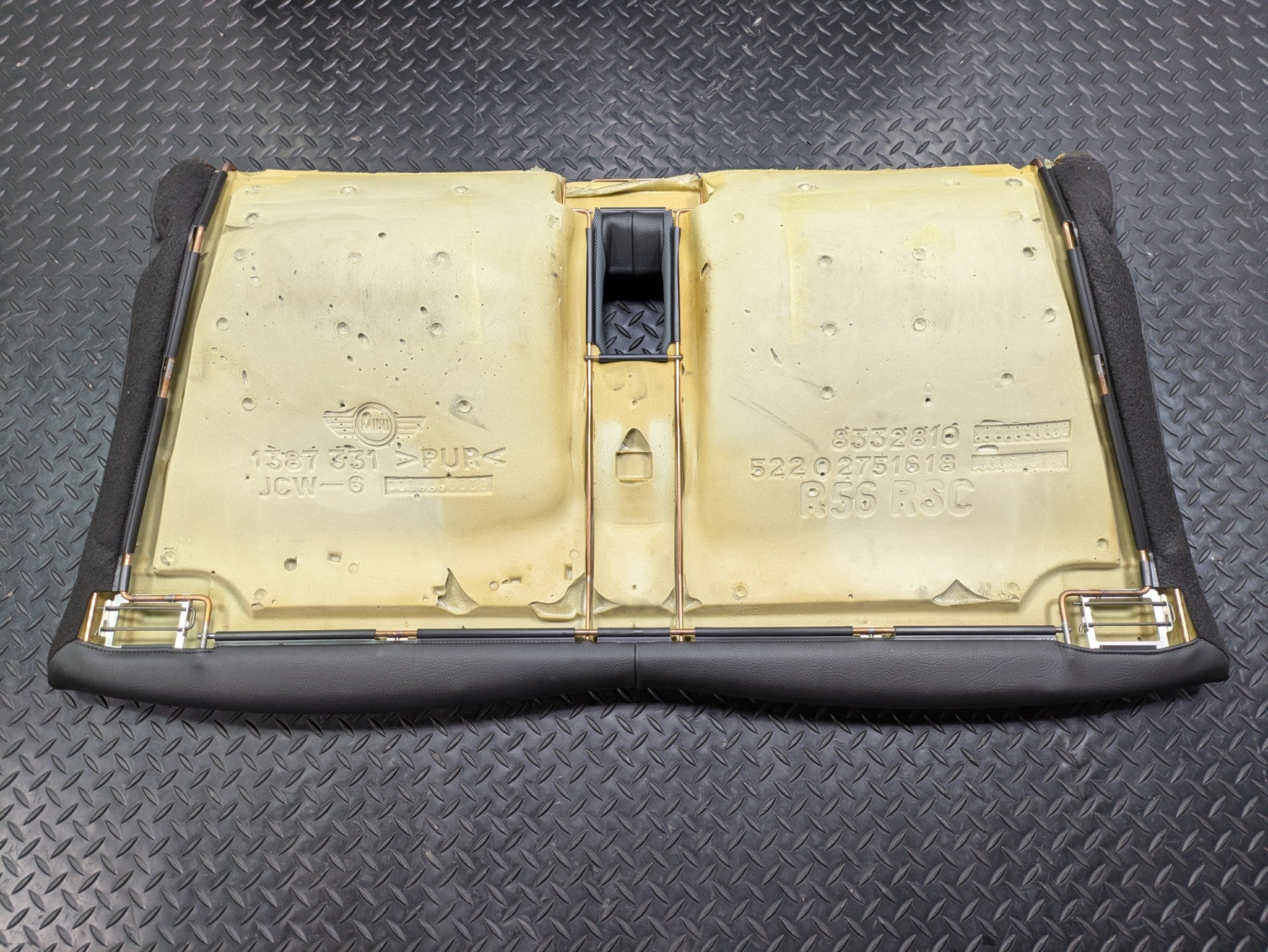 2006 - 2013 OEM MINI COOPER REAR UPPER AND LOWER SEAT CUSHION ASSEMBLY